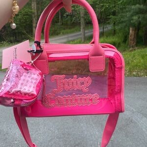 Juicy Couture Pink Transparent Crossbody Purse